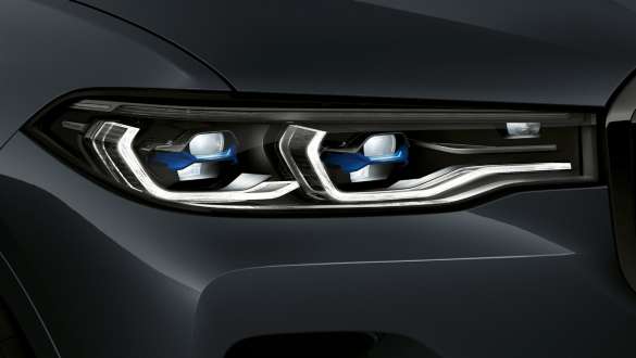 Лазерные фары BMW X7 G07 2019 Лазерные фары BMW, BMW X7 G07 2019, крупный план