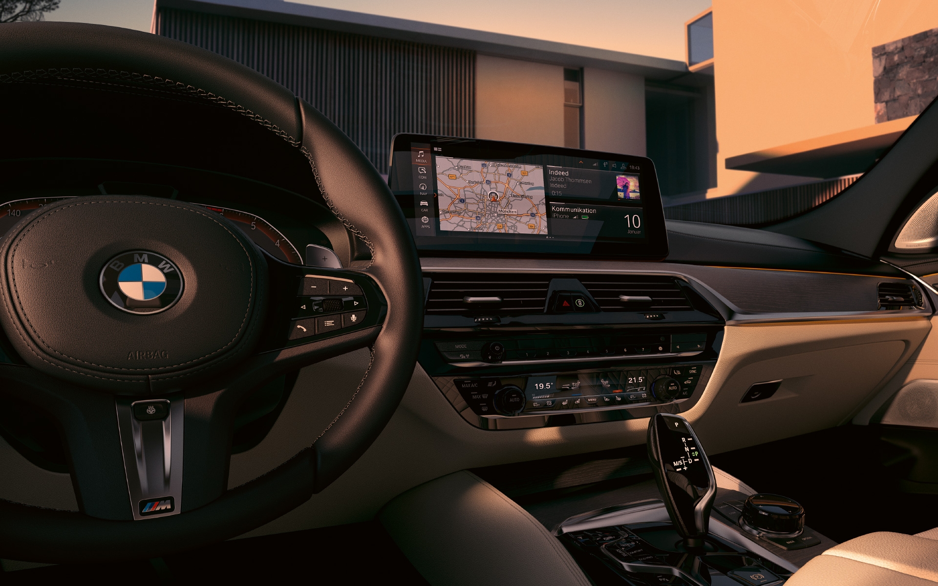 Кокпит BMW 6-й серии Gran Turismo G32 2020 года Кокпит BMW 6-й серии Gran Turismo 640i xDrive G32 2020 года, интерьер