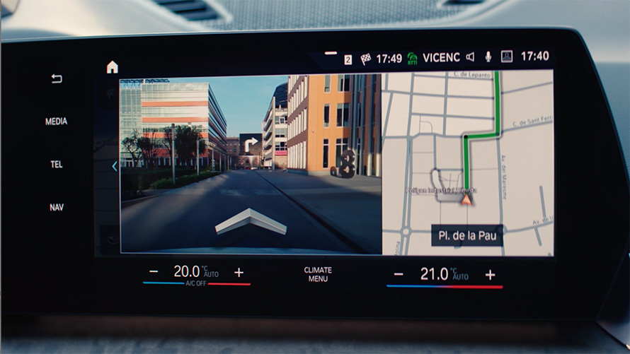 BMW iX1 U11 BEV, режим дополненой реальности Augmented View BMW iX1 U11 BEV, режим дополненой реальности Augmented View