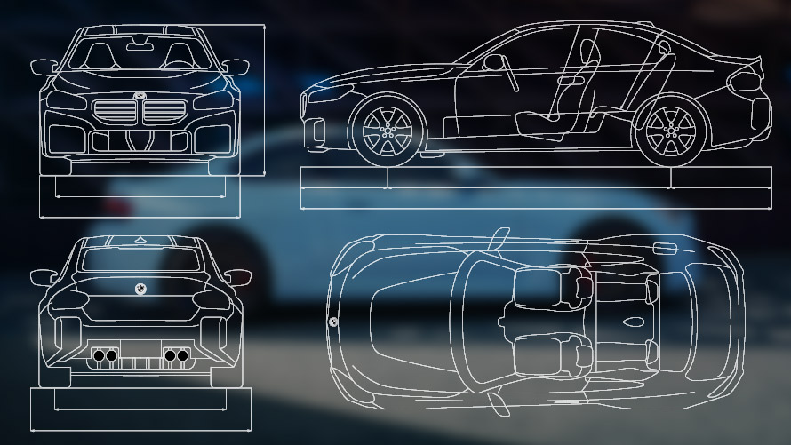 Автомобили BMW M2 G87 G42, вид экстерьера Вид экстерьера, автомобили BMW M2 G87 G42