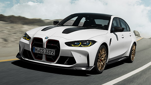 BMW M Серии BMW M3 G80 вид спереди, в движении по улице