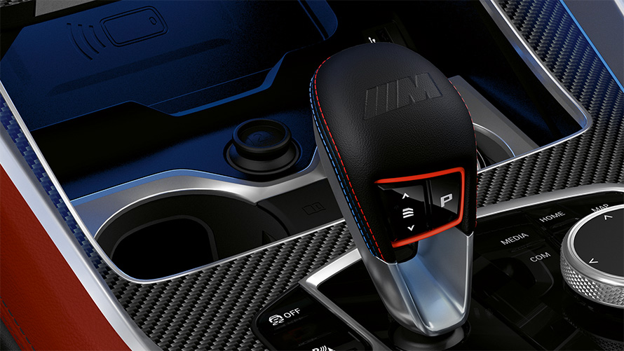 BMW X6 M Competition F96, 2023, рычаг селектора M