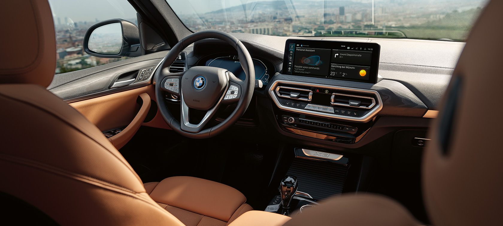 BMW X3 G01, особенности дизайна, обивка Sensatec "Коньяк", 2021 BMW X3 G01, особенности дизайна, обивка Sensatec "Коньяк", 2021