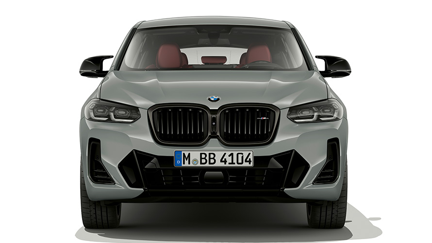 BMW X4 G02 "Серый Бруклин", дизайн передней части, 2021 BMW X4 G02 "Серый Бруклин", дизайн передней части крупным планом, 2021