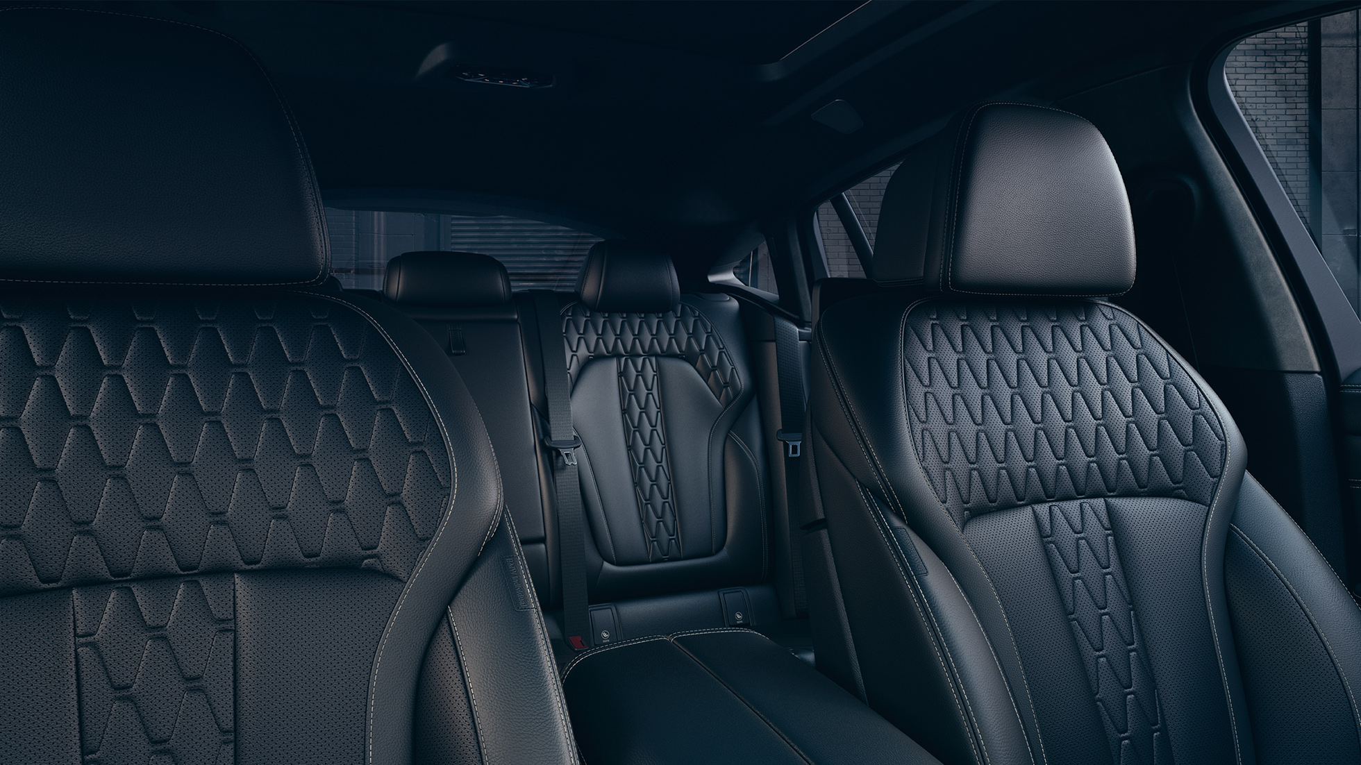 BMW X6 upholstery. BMW X6 interior with view of upholstery.