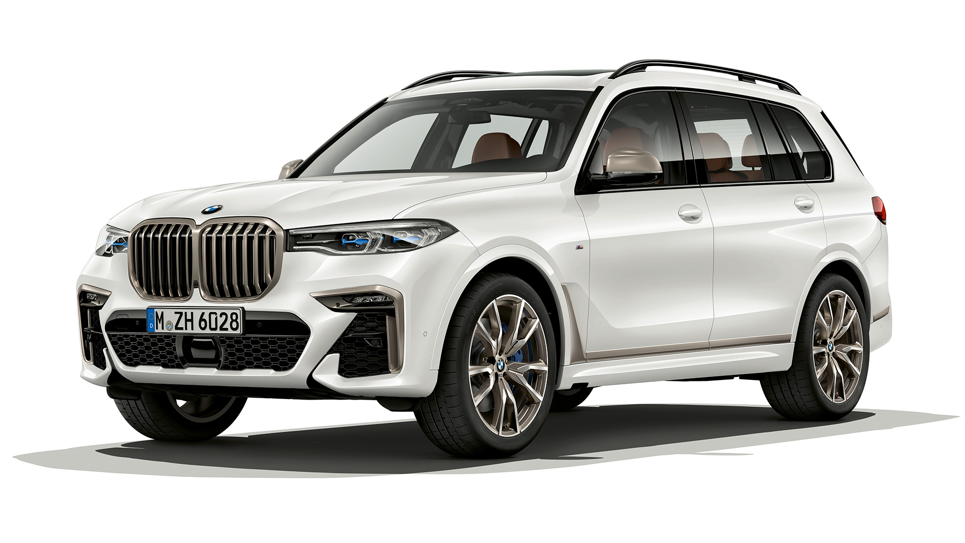 BMW X7 BMW X7 M50d Студийный снимок BMW X7 вид спереди три четверти BMW X7 M50d