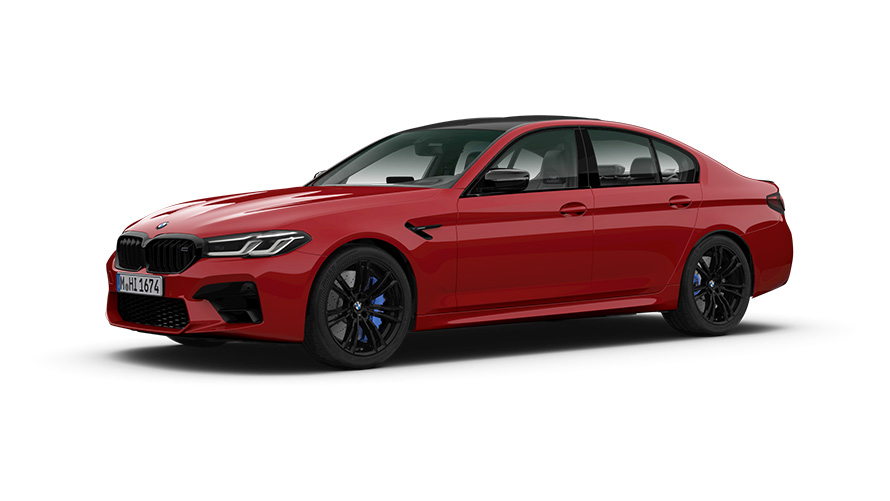 BMW M5 Competition F90 2018, вид сбоку в три четверти BMW M5 Competition F90 2018, вид сбоку в три четверти