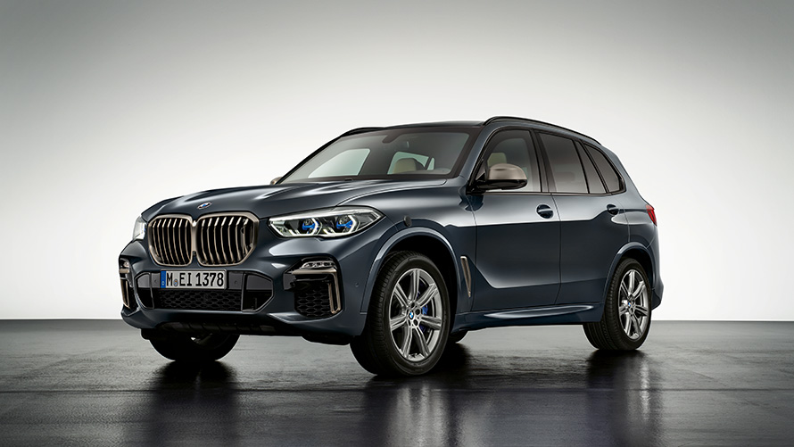 BMW Protection Vehicles BMW X5 Protection VR6 нетронутый BMW Protection Vehicles BMW X5 Protection VR6 Вид спереди с поворотом в три четверти нетронутый
